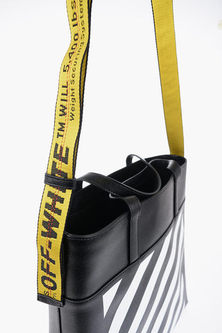 Saffiano Leather Binder Diag Tote Bag