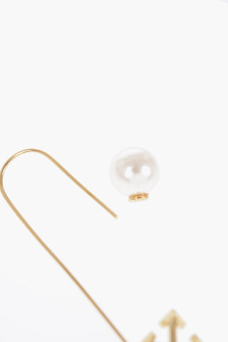 Golden-Effect Earrings with Pendant