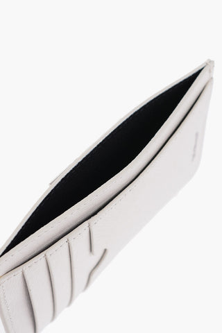 Saffiano Leather Card Holder with Metal Detail