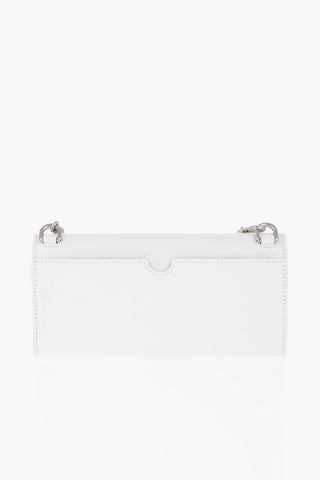 Embossed Logo Leather JITNEY Wallet with Chain