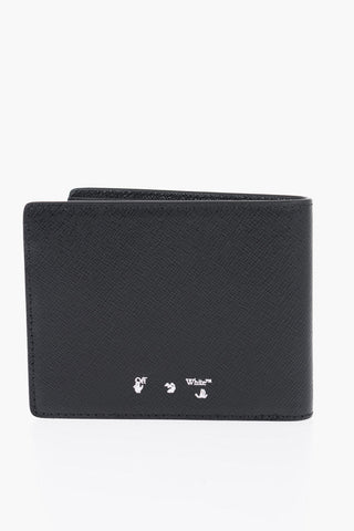 Saffiano Leather Wallet with Striped Detail