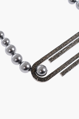 Bead Necklace with Maxi Paperclip