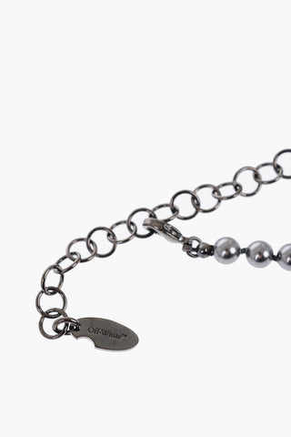 Bead Necklace with Maxi Paperclip