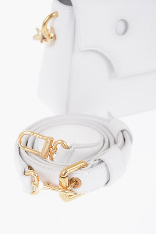 Leather BURROW Shoulder Bag with Golden-Chain