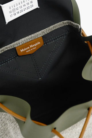 MM11 Cotton Backpack with Leather Trim