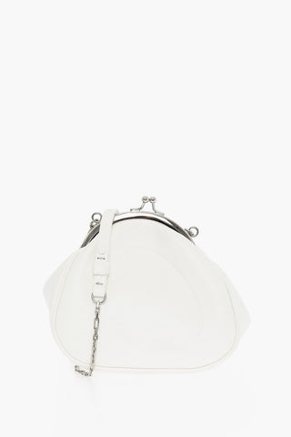 MM11 Leather Mini Crossbody Bag with Silver Chain