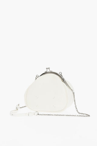 MM11 Leather Mini Crossbody Bag with Silver Chain