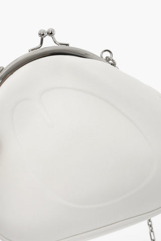 MM11 Leather Mini Crossbody Bag with Silver Chain
