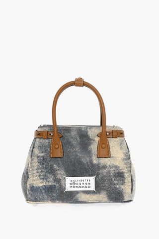 MM11 Acid Wash Effect Leather Hand Bag