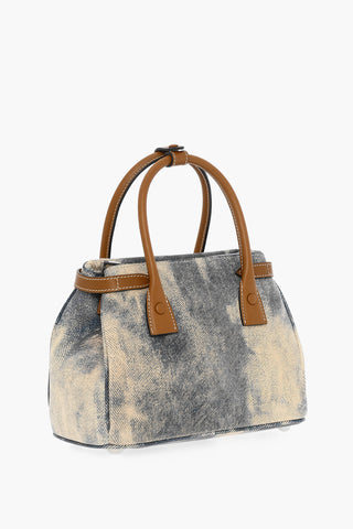 MM11 Acid Wash Effect Leather Hand Bag