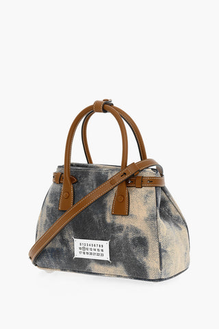 MM11 Acid Wash Effect Leather Hand Bag