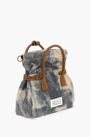 MM11 Acid Wash Effect Leather Hand Bag