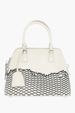 MM11 Leather 5AC Handbag with Mesh Print