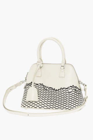MM11 Leather 5AC Handbag with Mesh Print