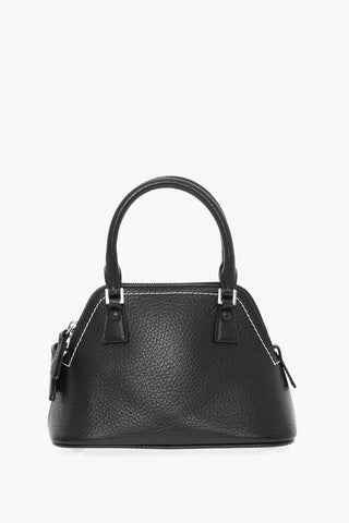 MM11 Textured Leather Handbag with Removable Shoulder Strap