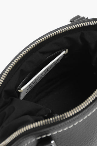 MM11 Textured Leather Handbag with Removable Shoulder Strap