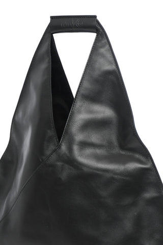 MM6 Solid Color Leather Shoulder Bag