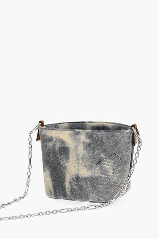 MM11 Acid Wash Effect Leather Bucket Bag