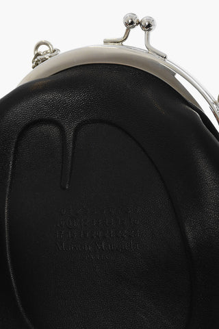 MM11 Leather Crossbody Mini Bag with Silver-Tone Chain