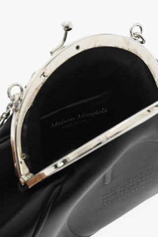 MM11 Leather Crossbody Mini Bag with Silver-Tone Chain