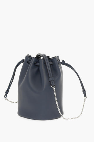 MM11 Leather Bucket Bag with Silver-Tone Chain