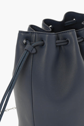 MM11 Leather Bucket Bag with Silver-Tone Chain