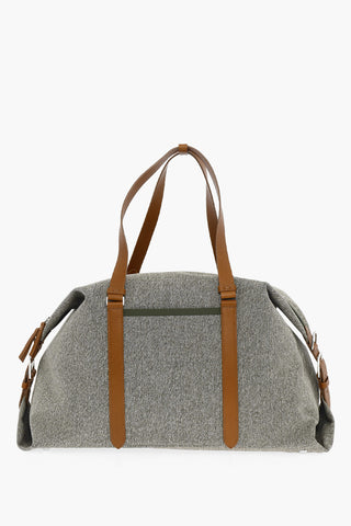 MM11 Cotton Weekend Bag with Leather Trims
