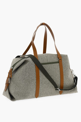 MM11 Cotton Weekend Bag with Leather Trims