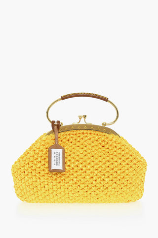 MM11 Braided Design Hand Bag with Leather Trim