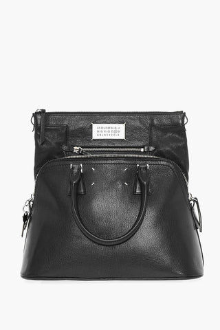 MM11 Borsa a Mano 5AC in Pelle Martellata con Tracolla Removibile
