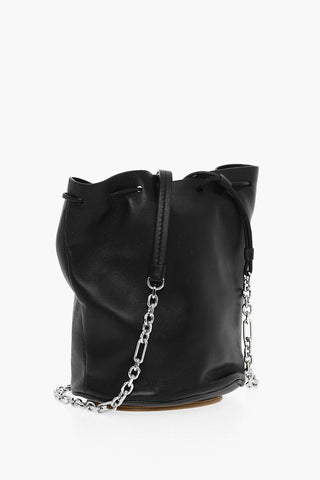 MM11 Leather Bucket Bag with Chain