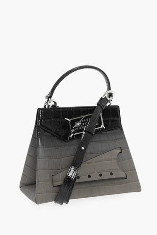 MM11 Crocodile Effect Leather SNATCHED Handbag