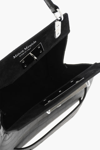 MM11 Crocodile Effect Leather SNATCHED Handbag