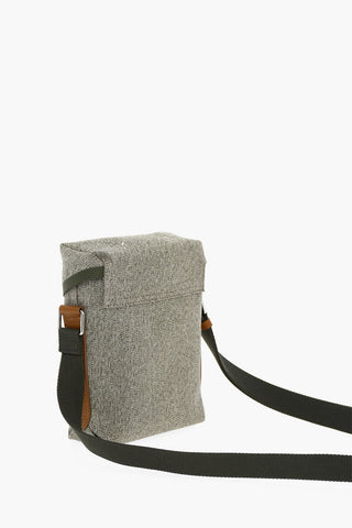 MM11 Cotton Crossbody Bag with Leather Trims