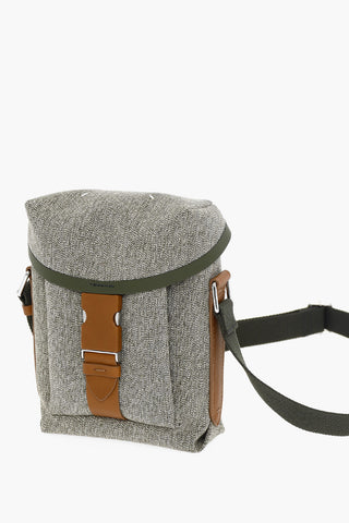 MM11 Cotton Crossbody Bag with Leather Trims