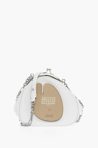 MM11 Leather Mini Crossbody Bag with Silver Chain