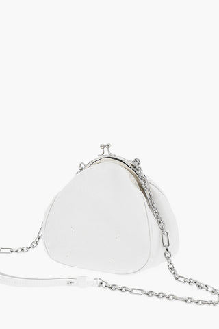 MM11 Leather Mini Crossbody Bag with Silver Chain