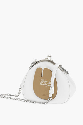 MM11 Leather Mini Crossbody Bag with Silver Chain