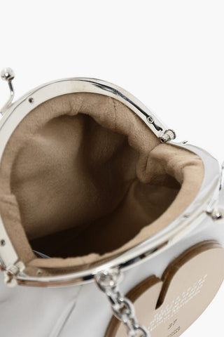 MM11 Leather Mini Crossbody Bag with Silver Chain