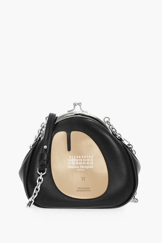MM11 Leather Mini Crossbody Bag with Silver Chain
