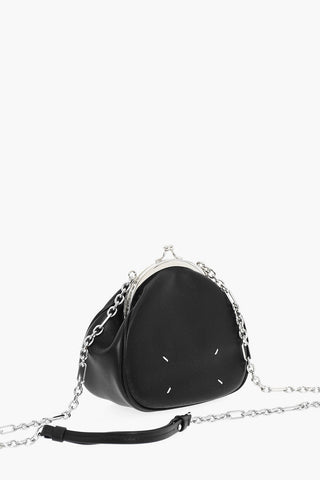 MM11 Leather Mini Crossbody Bag with Silver Chain