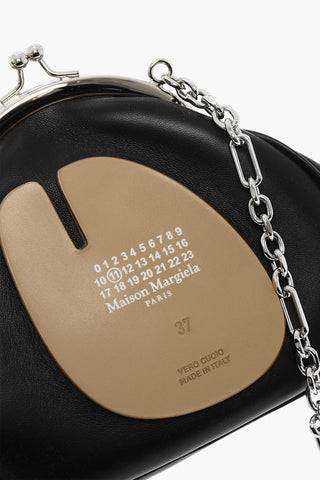 MM11 Leather Mini Crossbody Bag with Silver Chain