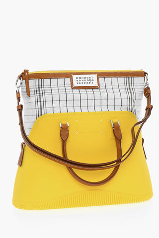 MM11 Rubber 5AC Bag with Leather Trims and Checked Detail