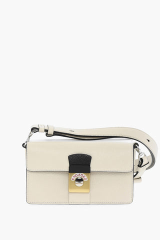 MM11 Borsa a Spalla in Pelle Martellata e Cotone