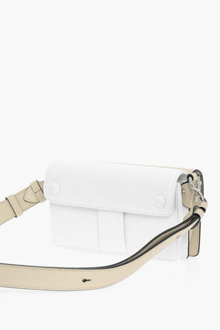 MM11 Borsa a Spalla in Pelle Martellata e Cotone