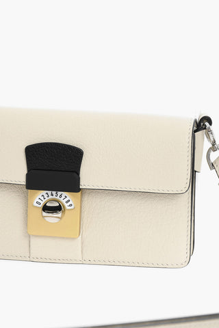 MM11 Borsa a Spalla in Pelle Martellata e Cotone