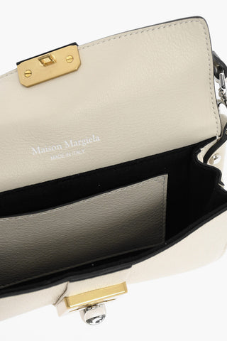 MM11 Borsa a Spalla in Pelle Martellata e Cotone