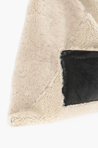 MM6 Textured Leather JAPANESE Bag With Shearling Inner