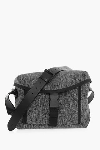 MM11 Cotton Crossbody Bag with Leather Trims