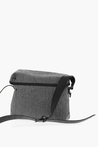 MM11 Cotton Crossbody Bag with Leather Trims